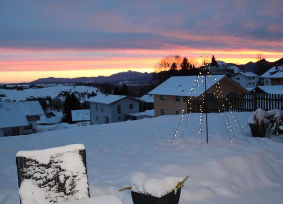 Fewo Alpenblick Hörnle, Sonnenaufgänge sind auch im Winter schön